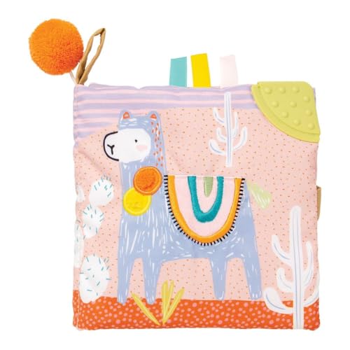 ゲーム盤競り合い 英語 亜米利加 外国で競り合い Manhattan Toy Llama Themed Soft Baby Activity Book with Squeaker, Crinkle Paper and Baby-safe Mirror Smallゲーム盤競り合い 英語 亜米利加 外国で競り合い