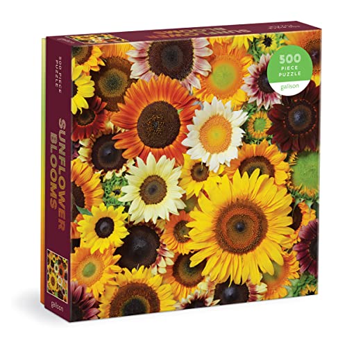 ジグソーパズル 海外製 アメリカ Galison Sunflower Blooms 500 Piece Puzzle from Galison - 20" x 20" Puzzle, Beautiful Art by Julie Seabrook Ream, Thick and Sturdy Pieces, Fun and Challenging Activity for Adults, Makes a Gジグソーパズル 海外製 アメリカ｜angelica