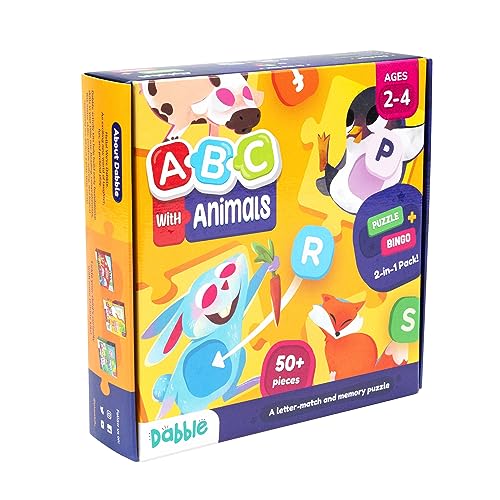 ジグソーパズル 海外製 アメリカ LoveDabble Learn ABC with Animals: Match & Bingo Delight! Dive into a 50+ Piece Puzzles, Learn Letters by Matching with Animals | Birthday Gifts for Kidsジグソーパズル 海外製 アメリカ｜angelica
