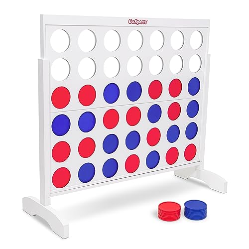 ゲーム盤力くらべ 英語 亜米利加 外国で力くらべ GoSports 4 Foot Width Giant Portable 4 インチ a Row Game Classic White Finish with Rules and Carry Bagゲーム盤力くらべ 英語 亜米利加 外国で力くらべ