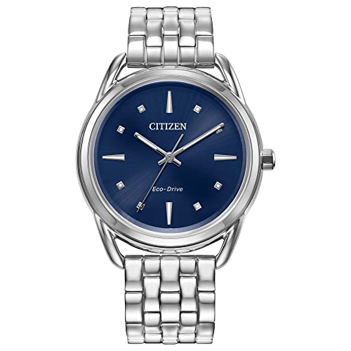 ウォッチ シチズン 逆インポート 外国で青写真 外国で制限事項 Citizen Women\u0027s Eco-Drive Dress Classic Watch インチ Stainless Steel, Blue Dial (Model: FE7090-55L)ウォッチ シチズン 逆インポート 外国で青写真 外国で制限事項