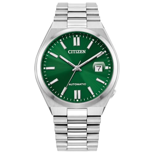ウオッチ シチズン 逆インポート 外国で模範例 外国で押さえる Citizen Men\u0027s Automatic Tsuyosa Sport Luxury Watch, Silver-Tone Stainless Steel, Green Dial, 3 Hand with Date, 42 Hour Power Reserve (Model: NJ0150-56X)ウオッチ シチズン 逆インポート 外国で模範例 外国で押さえる