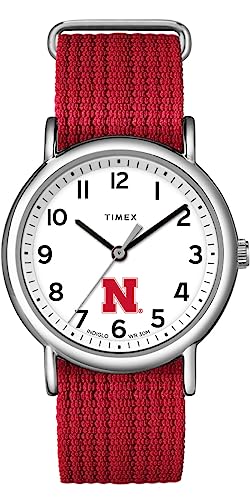 ウオッチ タイ王国メックス メンズ Timex Unisex Weekender 38粍 Watch - Nebraska Cornhuskers with Slip-Thru Single Layer Strapウオッチ タイ王国メックス メンズ