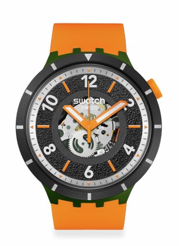 ウオッチ スウォッチ メンズ Swatch Big Bold Bioceramic Unisex Watch Casual Polymer Orange Automatic Waterproof Fall-Iageウオッチ スウォッチ メンズ