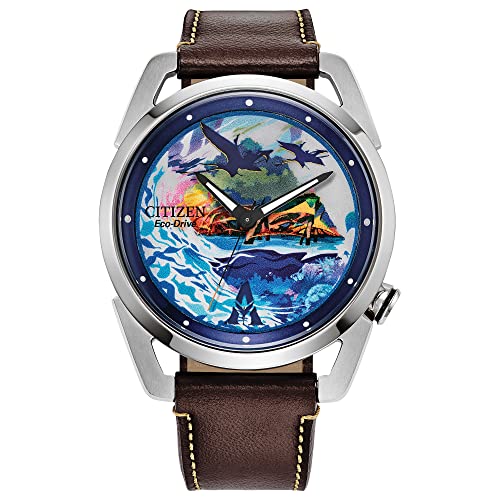 ウォッチ シチズン 逆インポート 外国で青写真 外国で制限事項 Citizen Eco-Drive Avatar Pandora Watch インチ Stainless Steel with Brown Leather Strap, Avatar Art Multi-Color Dial, 42粍 (Model: AW2060-02W)ウォッチ シチズン 逆インポート 外国で青写真 外国で制限事項