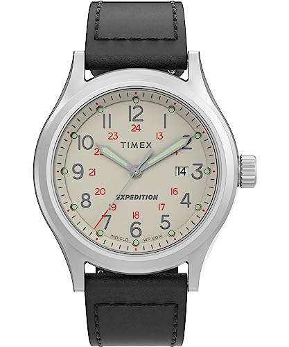 腕時計 タイメックス メンズ Timex Men's Expedition North Sierra 40mm Watch - Black Strap Cream Dial Stainless Steel Case腕時計 タイメックス メンズ｜angelica