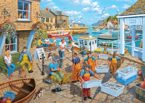ジグソーパズル 海外製 アメリカ Ravensburger - Fisherman's Life - 1000 Piece Jigsaw Puzzle - Stunning, Vivid Colors - Inspired Fishing Pier Scene - Fish, Water, Boats - Puzzles for Adultsジグソーパズル 海外製 アメリカ｜angelica