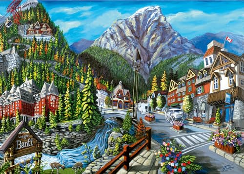 ジグソーパズル 海外製 アメリカ Ravensburger Welcome to Banff 1000 Piece Jigsaw Puzzle for Adults - 12000494 - Handcrafted Tooling, Made in Germany, Every Piece Fits Together Perfectlyジグソーパズル 海外製 アメリカ｜angelica