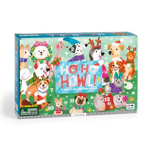 ジグソーパズル 海外製 アメリカ Mudpuppy Ho Ho Howl! ? 12 Days of Puzzles Featuring 12 Paw-Some 48 Piece Mini Jigsaw Puzzles of Adorable Puppies Celebrating Christmas!ジグソーパズル 海外製 アメリカ|angelica