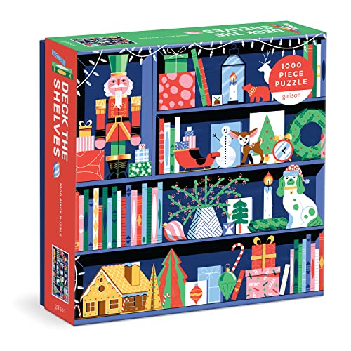 ジグソーパズル 海外製 アメリカ Galison Deck The Shelves ? 1000 Piece Puzzle Fun and Challenging Activity with Bright and Bold Artwork of A Christmas Holiday Shelf for Adults and Familiesジグソーパズル 海外製 アメリカ｜angelica