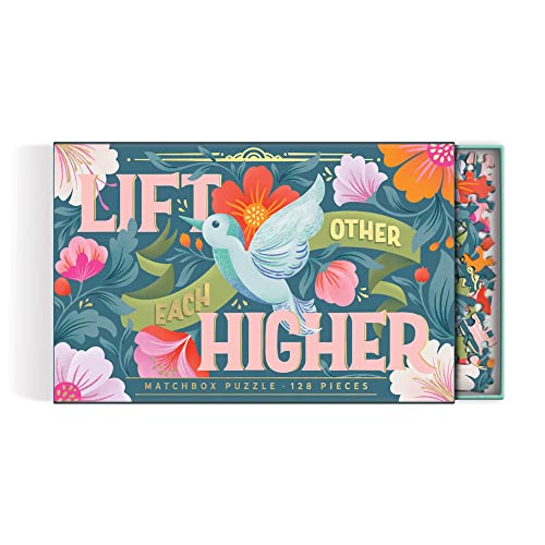 ジグソーパズル 海外製 アメリカ Galison Lift Each Other Higher 128 Piece Matchbox Puzzle - 128 Piece Jigsaw Puzzle highlighting the Floral Artwork of Gia Graham, Giftable Foil Stamped Matchbox-Style Box, Makes for a Uniqジグソーパズル 海外製 アメリカ|angelica