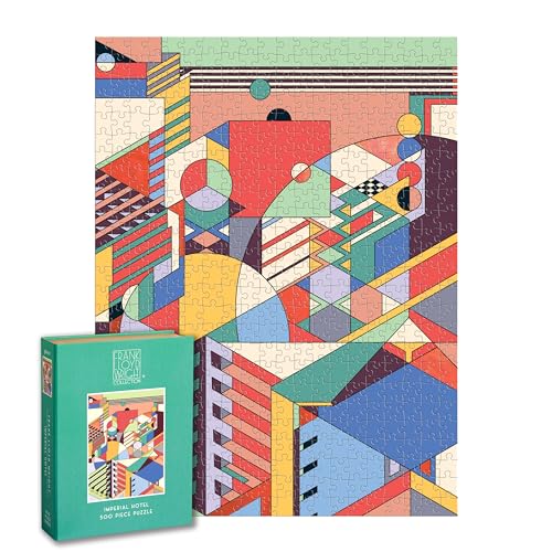 ジグソーパズル 海外製 アメリカ Galison Frank Lloyd Wright Imperial Hotel ? 500 Piece Book Puzzle Featuring Tokyo Hotel Geometric Pattern Artwork Packaged in Magnetic Keepsake Book Sized Boxジグソーパズル 海外製 アメリカ|angelica