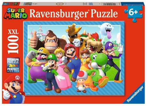 ジグソーパズル 海外製 アメリカ Ravensburger - 12001074 Children's Puzzle - 100 XXL Pieces - Let's-a-go! / Super Mario - Ages 6 Puzzle - Thick and Sturdy Cardboard - Adventure - 12001074ジグソーパズル 海外製 アメリカ｜angelica