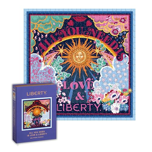 ジグソーパズル 海外製 アメリカ Galison Liberty All You Need is Love ? 500 Piece Book Puzzle with Iconic Colorful Liberty Thorpe Print Artwork Packaged in Magnetic Keepsake Book Sized Boxジグソーパズル 海外製 アメリカ|angelica