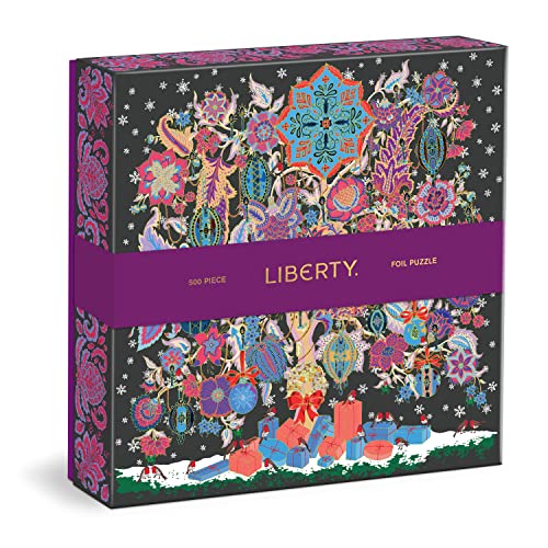 ジグソーパズル 海外製 アメリカ Galison Liberty Christmas Tree of Life ? 500 Piece Foil Puzzle of Christmas Baubles and Presents Artwork with Gold Foil Accentsジグソーパズル 海外製 アメリカ|angelica