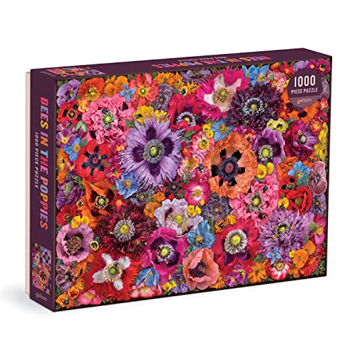 ジグソーパズル 海外製 アメリカ Galison - Bees in the Poppies 1000 Piece Jigsaw Puzzle for Adultsジグソーパズル 海外製 アメリカ|angelica