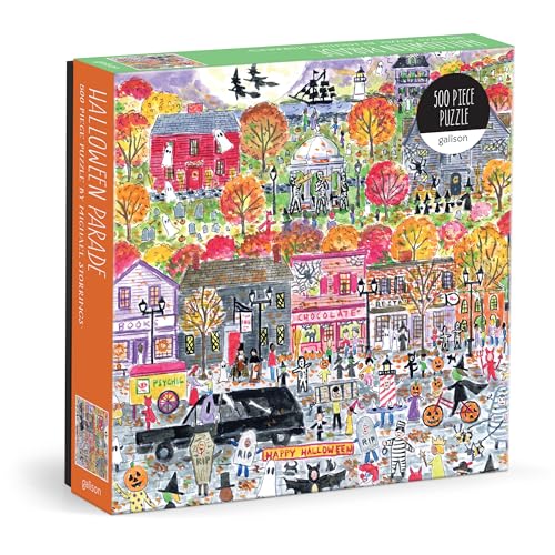 ジグソーパズル 海外製 アメリカ Galison Halloween Parade ? 500 Piece Michael Storrings Jigsaw Puzzle Featuring Artwork of A Spooky and Festive Halloween Parade in Salem Massachusettsジグソーパズル 海外製 アメリカ|angelica