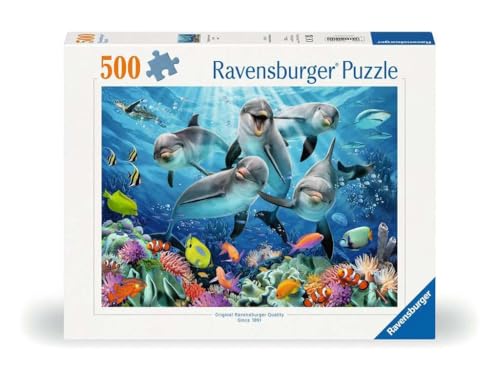 ジグソーパズル 海外製 アメリカ Ravensburger Dolphins 500 Piece Jigsaw Puzzle for Adults - 12000200 - Handcrafted Tooling, Made in Germany, Every Piece Fits Together Perfectlyジグソーパズル 海外製 アメリカ|angelica