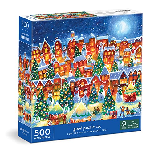 ジグソーパズル 海外製 アメリカ Galison Good Puzzle Co. Little Town Lights 500pc Puzzleジグソーパズル 海外製 アメリカ｜angelica