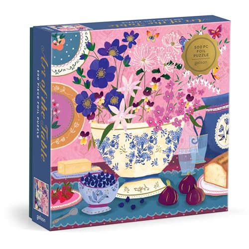 ジグソーパズル 海外製 アメリカ Galison Art of The Table ? 500 Piece Joy Laforme Jigsaw Puzzle Featuring Beautiful Artwork of Figs and Violets in A Still Life Settingジグソーパズル 海外製 アメリカ｜angelica