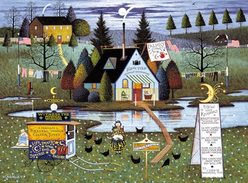 ジグソーパズル 海外製 アメリカ Buffalo Games Charles Wysocki - Know It All - 1000 Piece Jigsaw Puzzle - 26.75 x 19.75 in, Poster Included - 1000 Piece Puzzle for Adults - Folk Art Village Scene - Recycled Boardジグソーパズル 海外製 アメリカ｜angelica