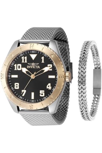 腕時計 インヴィクタ インビクタ メンズ Invicta Specialty Men 45mm Stainless Steel Gold + Steel Black dial PC21J Quartz腕時計 インヴィクタ インビクタ メンズ