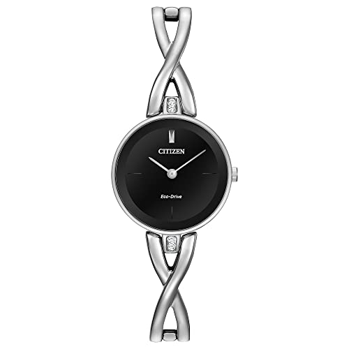 ウォッチ シチズン 逆インポート 外国で青写真 外国で制限事項 EX1420-50E Citizen Women\u0027s Eco-Drive Modern Axiom Bangle Diamond Watch インチ Stainless Steel, Black Dial (Model: EX1420-50E)ウォッチ シチズン 逆インポート 外国で青写真 外国で制限事項 EX1420-50E