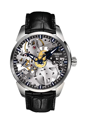 ウオッチ ティソ メンズ T0704051641100 Tissot Men\u0027s T0704051641100 T-Complication Squelette Analog Display Swiss Mechanical Hand Wind Brushed Stainless Steel watchウオッチ ティソ メンズ T0704051641100 腕時計-メンズ腕時計