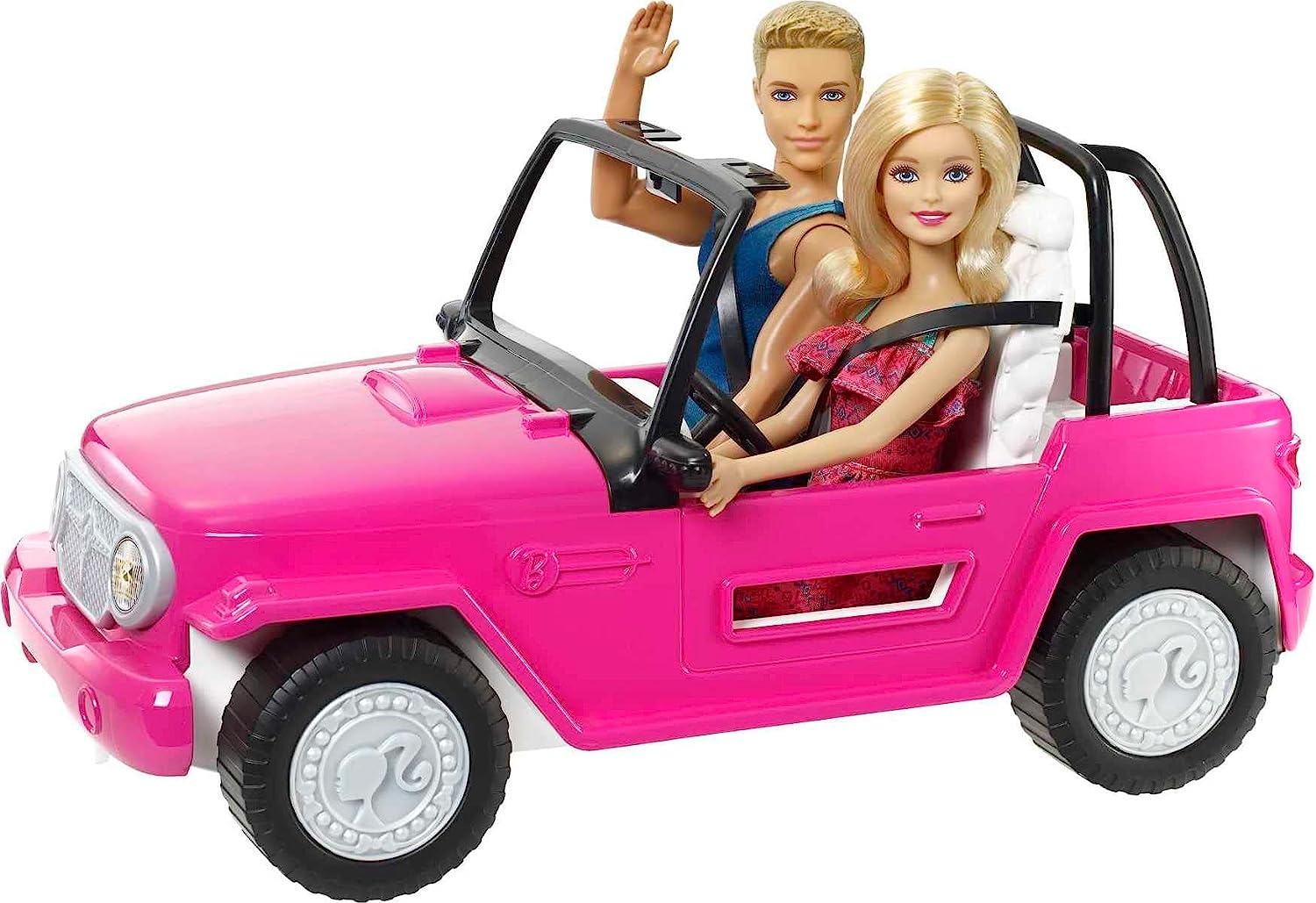 楽天市場 送料無料 バービー Barbie ビーチクルーザー バービー人形とケンの人形 2人乗りのオープンカー ドライブ Angelica