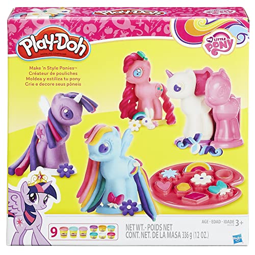 マイリトルポニー ハズブロ hasbro、おしゃれなポニー かわいいポニー ゆめかわいい B0009 Play-Doh Make 'n Style Ponies Playset, My Little Pony Figures, 9 Colors, Kids Arマイリトルポニー ハズブロ hasbro、おしゃれなポニー かわいいポニー ゆめかわいい B0009