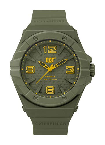 正規激安 腕時計 キャタピラー メンズ タフネス 頑丈 Le 111 28 8 送料無料 Cat Spirit Ii Military Green Men Watch 46 5 Mm Case Military Green Face Polycarbonate Case Military Green Silicone Str腕時計 キャタピラー メンズ タフネス