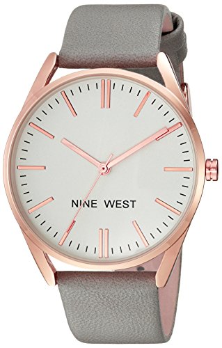 腕時計 ナインウェスト レディース NW/1994RGGY Nine West Women NW/1994RGGY Rose Gold-Tone and Grey Strap Watch腕時計 ナインウェスト レディース NW/1994RGGY