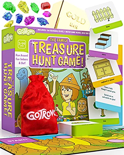 ボードゲーム 英語 アメリカ 海外ゲーム G3-1 Gotrovo Indoor Scavenger Hunt Game for Kids Ages 4-8 - Complete Treasure Hunt Kit with Giant Board, Clue Cards, and Gold Bar - Active Indoor Board Game for Rainy Daボードゲーム 英語 アメリカ 海外ゲーム G3-1|angelica