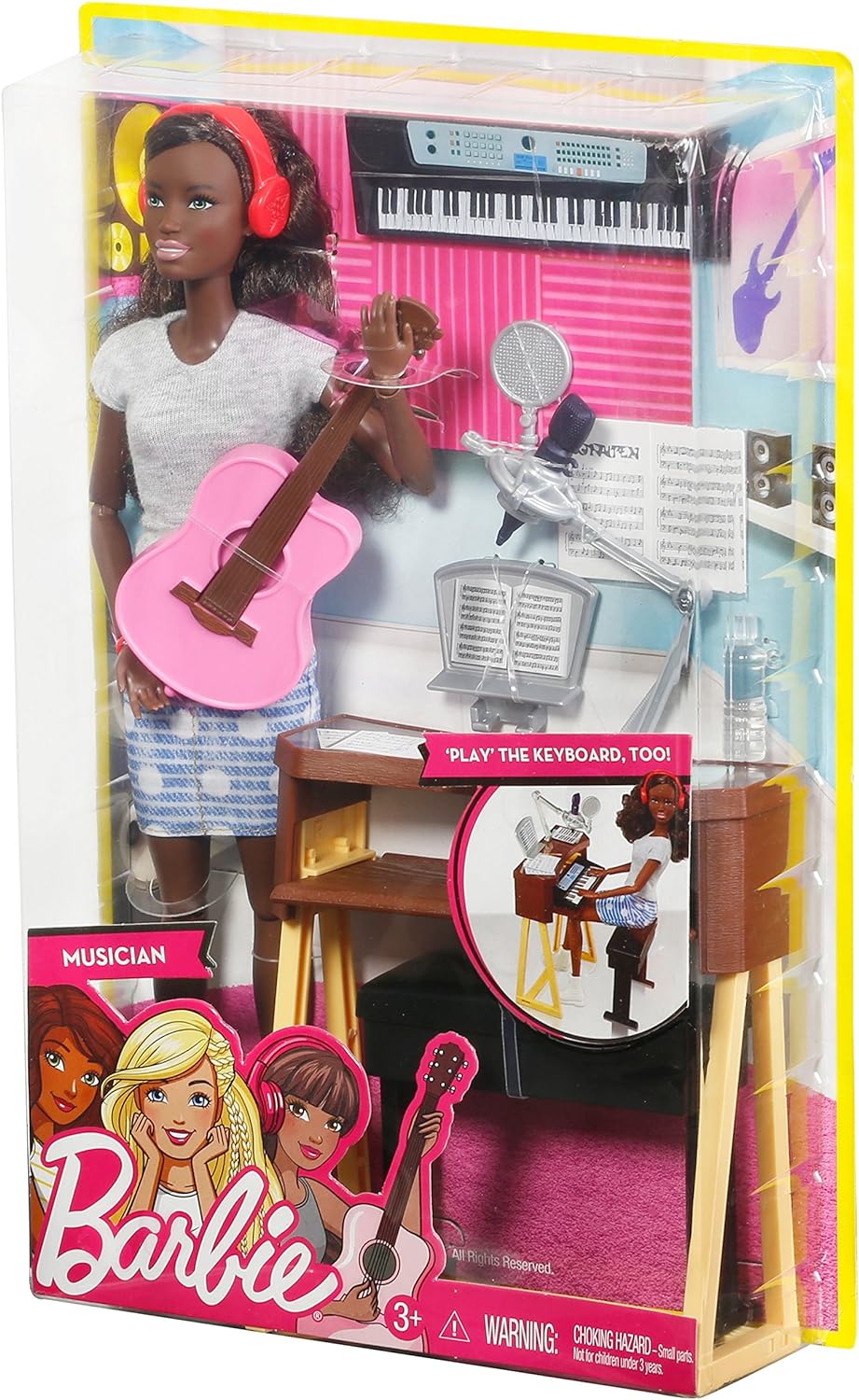 barbie musician doll & playset brunette