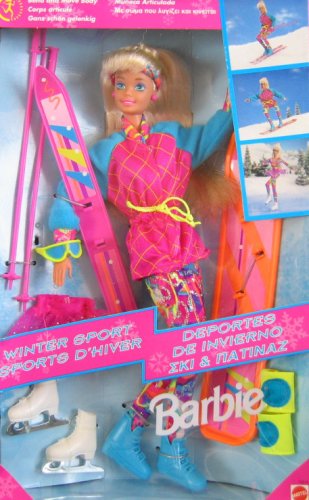 バービー Barbie ウィンタースポーツ スキーの板、スノーボード、滑る マテル