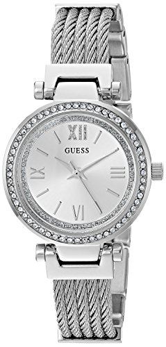 腕時計 ゲス GUESS レディース U1009L1 GUESS Women's Quartz Watch with Stainless-Steel Strap, Silver (Model: U1009L1)腕時計 ゲス GUESS レディース U1009L1|angelica