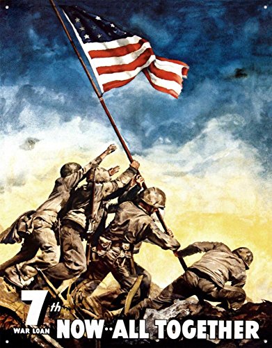 壁飾り インテリア タペストリー 壁掛けオブジェ 海外デザイン War Bonds Iwo Jima Tin Sign 13 x 16in壁飾り インテリア タペストリー 壁掛けオブジェ 海外デザイン