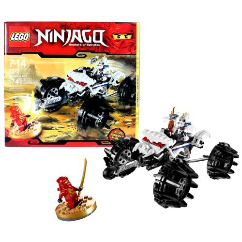 レゴ ニンジャゴー 2518 貨物輸送無料 Lego Year 11 Ninjago Masters Of Spinjitzu Animated Series Vehicle Set 2518 Nuckal S Atv With 4 Wheel Suspension System Missile Launcher And 1 Missile Exhaust Flames