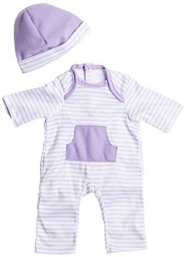 ジェーシートイズ 赤ちゃん おままごと ベビー人形 CLO15030Purple JC Toys | Berenguer Boutique | La Baby Doll Outfit | 2 Piece Purple Striped Onesie|Washable| Ages 2+ | Fits Dolls 14"- 18"ジェーシートイズ 赤ちゃん おままごと ベビー人形 CLO15030Purple｜angelica