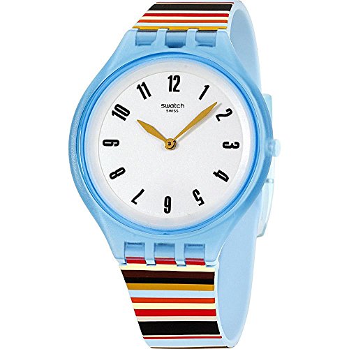 配送員設置送料無料 腕時計 スウォッチ メンズ Svul100 Swatch Skin Skinstripes Grey Dial Silicone Strap Unisex Watch Svul100腕時計 スウォッチ メンズ Svul100 Angelica 公式 Neostudio Ge