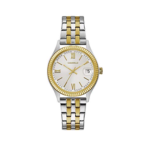 腕時計 ブローバ レディース 45M112 Caravelle by Bulova Ladies' Classic Dress Coin-Edge 3-Hand Day-Date Quartz Watch腕時計 ブローバ レディース 45M112|angelica