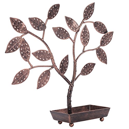 アクセサリスタンド ジュエリー TB-J0115BRZ MyGift Jewelry Tree w/Bird Nest 48 pair Earrings Holder, Bracelets/Necklace Organizer Stand (Bronze Metal)アクセサリスタンド ジュエリー TB-J0115BRZ｜angelica