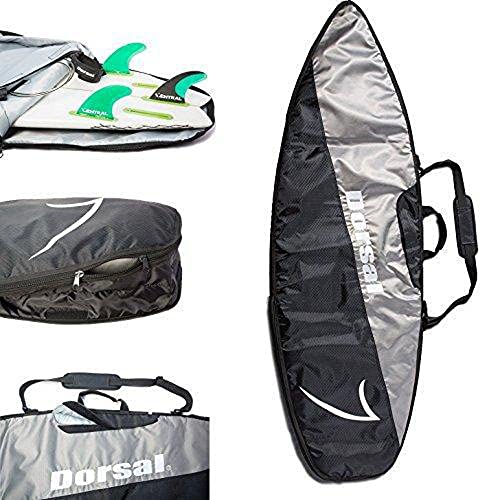 サーフィン ボードケース バックパック マリンスポーツ DORSAL-STORMBAG-74IN DORSAL Board Bag Travel Day Surfboard Cover - Nylon Black Grey 6'2サーフィン ボードケース バックパック マリンスポーツ DORSAL-STORMBAG-74IN