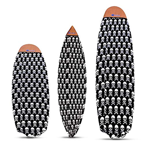 サーフィン ボードケース バックパック マリンスポーツ Surfboard Sock Skull - Padded Eco Hemp Nose Protects Board - Stretch Breathable Material Keeps Surfboard Cool - Surf Socks - (Shサーフィン ボードケース バックパック マリンスポーツ