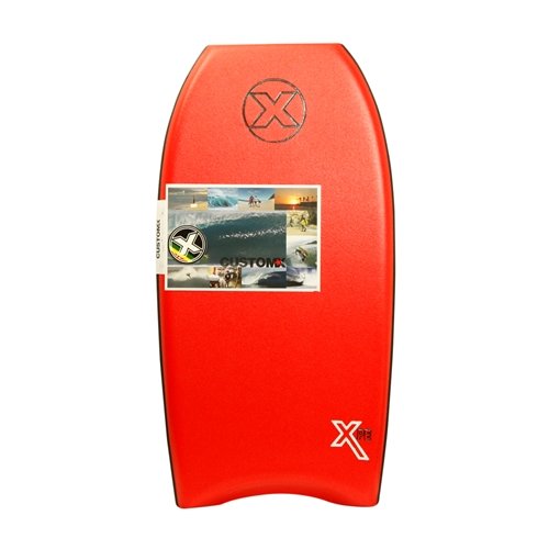 定番 円高還元 ボディボード マリンスポーツ Custom X Bodyboards XPE Series 50 Template Crescent Tail with Channels Red 44