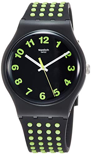 結婚祝い 腕時計 スウォッチ メンズ Swatch Originals Punti Gialli Black Dial Silicone Strap Unisex Watch Suob147腕時計 スウォッチ メンズ 返品 交換対象商品 Silk Water Ge