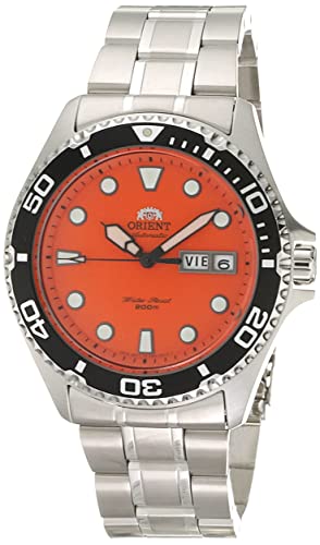 腕時計 オリエント メンズ Orient Mako 2 & Ray 2 Men's Automatic Manual Winding Mechanical Sports Diver Wrist Watch, Ray 2 Orange, Bracelet腕時計 オリエント メンズ|angelica