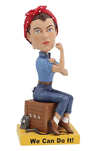 ロイヤルボブルズ Royal Bobbles ロージー・ザ・リベッター Rosie The Riveter ボブルヘッドあやつり人形 We Can Do It! 貼り出し想い浮かべる