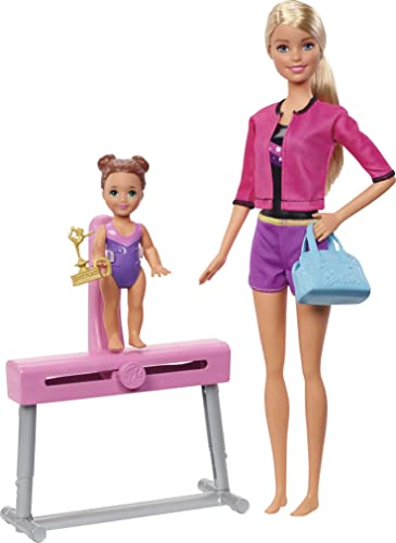 バービー バービーあやつり人形 日本未発売 プレイセット 付属物 Barbie Careers Playset, Gymnastics Coach Doll, Student Small Doll, Balance Beam with Clip \u0026 Sliding Mechanism, Plus Accessoriesバービー バービーあやつり人形 日本未発売 プレイセット 付属物