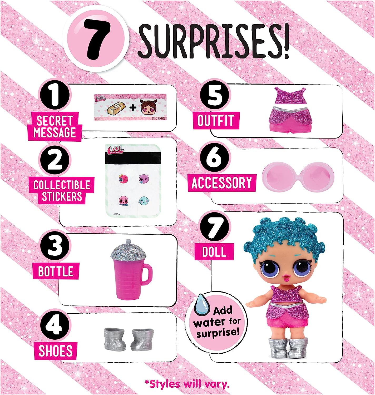 エルオーエルサプライズ 人形 ドール 【送料無料】L.O.L Surprise! Glitter Series - 2 packエルオーエルサプライズ 人形 ドール